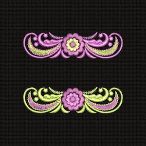 Borders Embroidery Design Pattern Flowers Digital Embroidery File