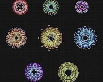 Embroidery Design Embroidery Design Fill Design Machine Embroidery Instant Download Digital File set Rainbow balls hoop 4x4 in ta227