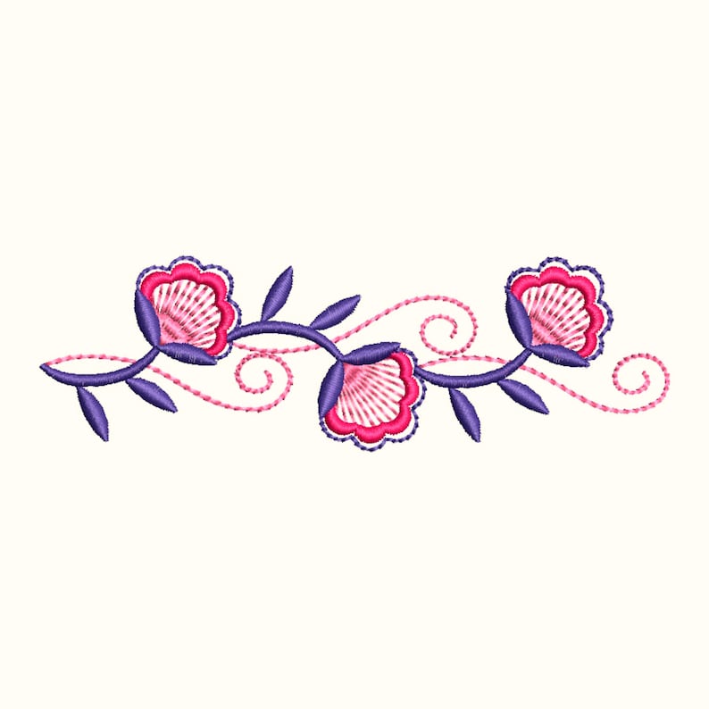 Machine Embroidery design border 5x7 in INSTANT DOWNLOAD Etsy