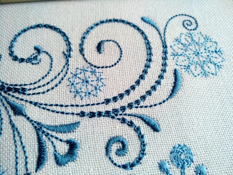 Embroidery Designs Snowflake Embroidery Design Winter Etsy