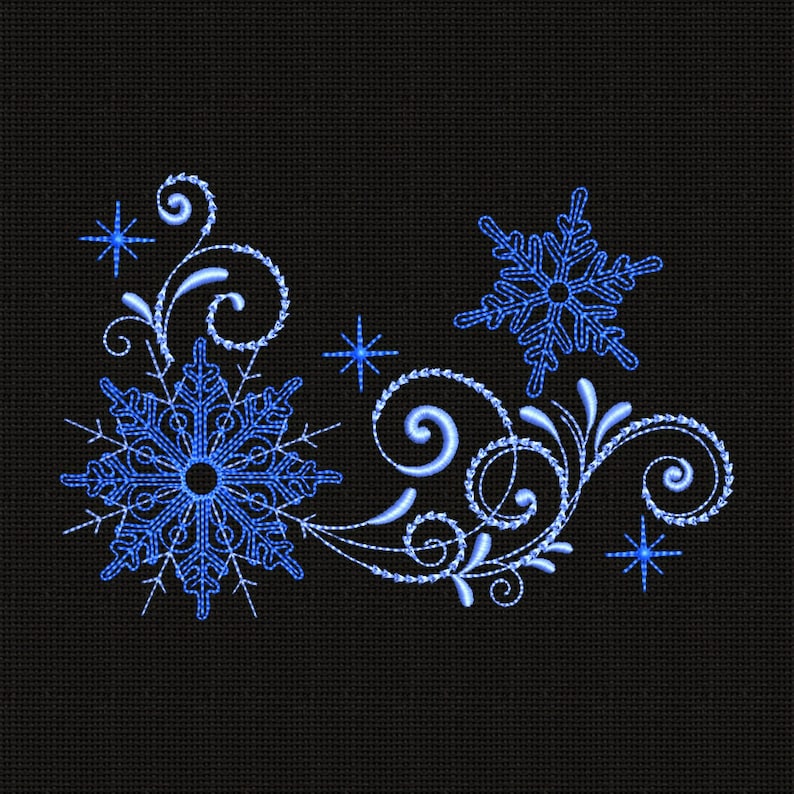 Winter embroidery design snowflake embroidery designs  etsy