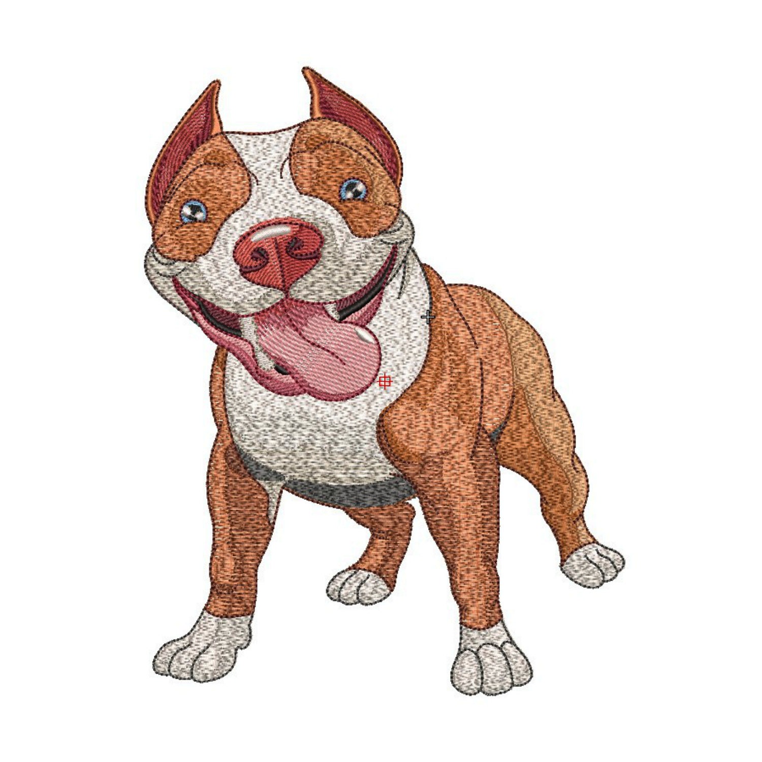 Pets Machine Embroidery Pit bull two sizes Design Embroidery Etsy