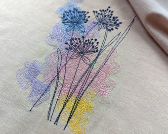 Cottagecore Embroidery Design Dandelion, Embroidery Designs Rainbow