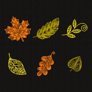 Embroidery Design Leaves Embroidery Designs
