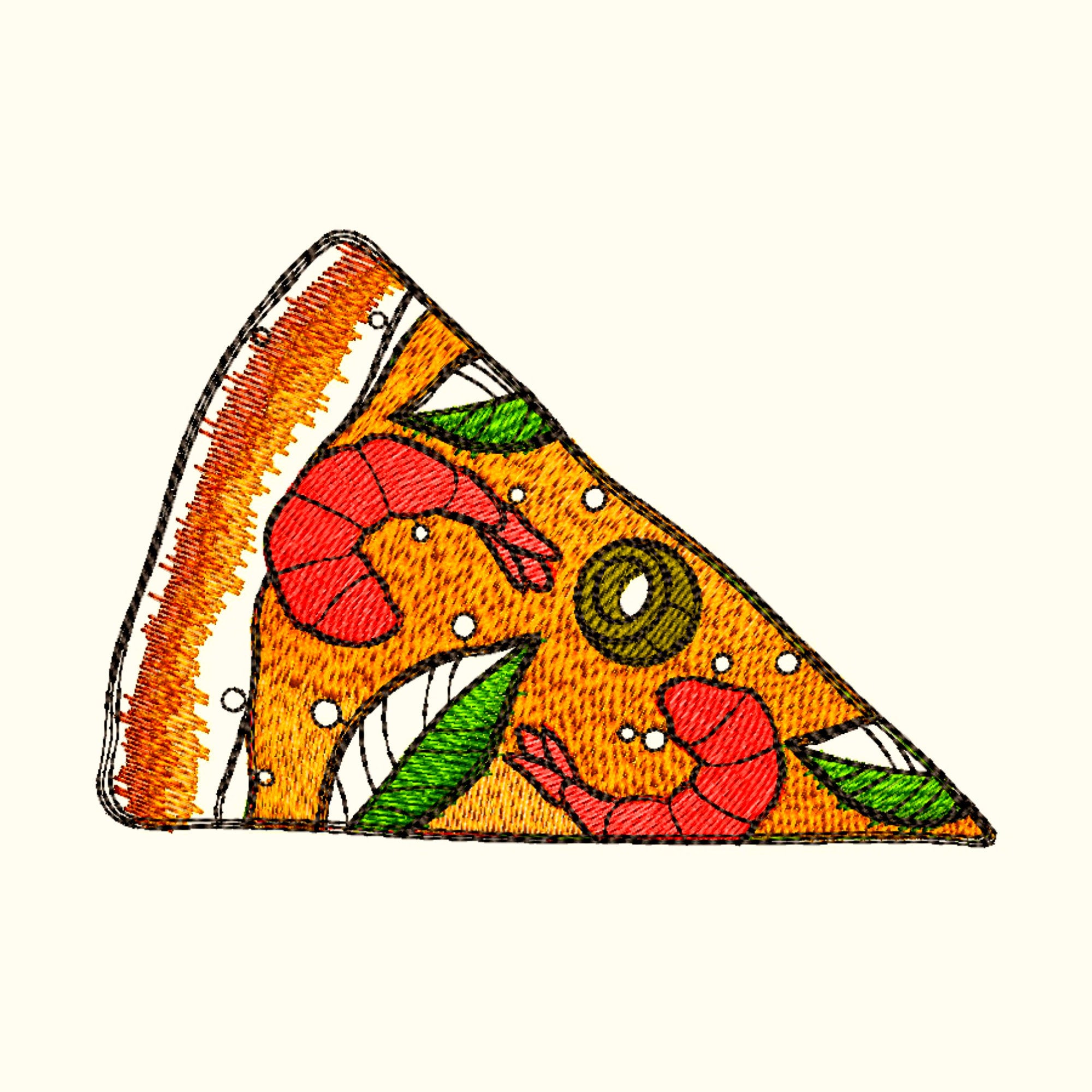 Pizza embroidery design food embroidery designs  etsy Pizza embroidery design food embroidery designs  etsy