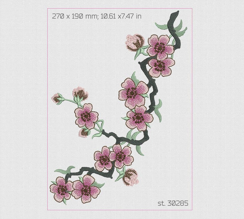 instant download japanese sakura embroidery machine designs embroidery designs flowers SAKURA SALE embroidery design Art embroidery pes