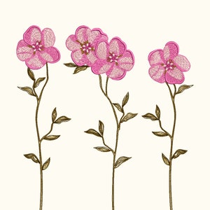 Japan Sakura Embroidery Design Flowers Digital Embroidery File Stickdatei Stickerei