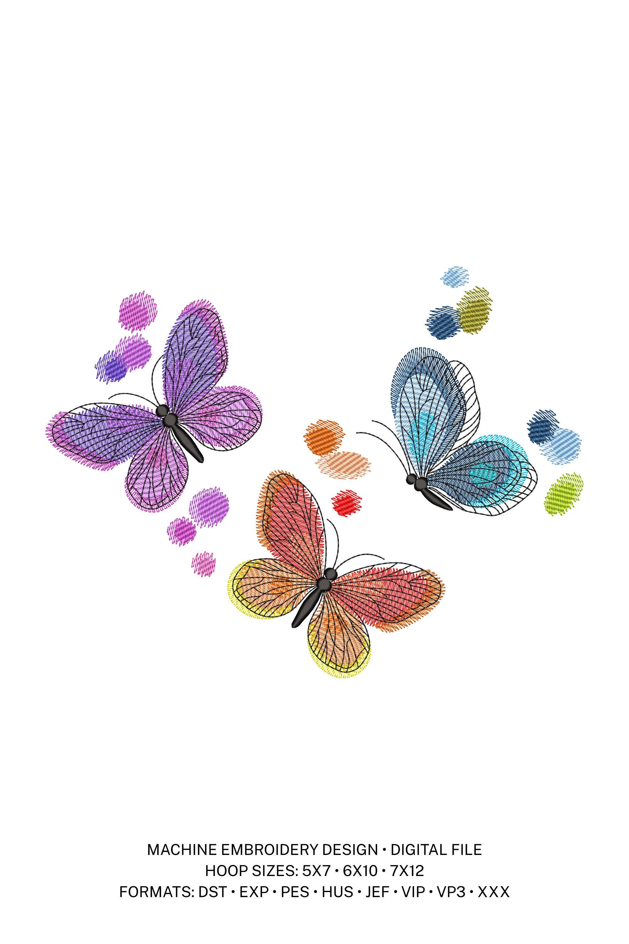 444 Motifs Papillons Pour Machine à Broder Brother - Clé USB, Neuf