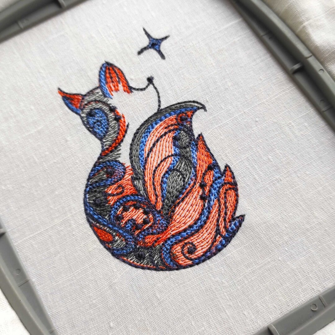 Embroidery Designs Fox Embroidery Design - Etsy