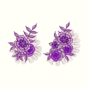 Embroidery Design Flowers Bouquet Roses Machine Embroidery File