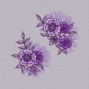 Roses Embroidery Design: Floral Machine Embroidery Pattern (Digital File)