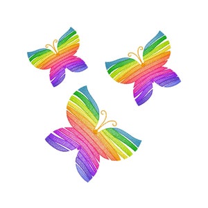 Rainbow Butterfly Embroidery Design Machine Embroidery Files Animal Stickdatei