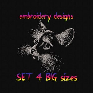 Cat Embroidery Designs: Pets Machine Embroidery (Digital Files)