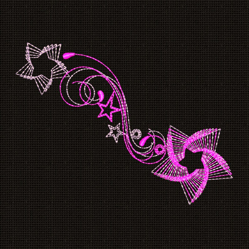 Embroidery designs stars embroidery design swirls  etsy Embroidery designs stars embroidery design swirls  etsy