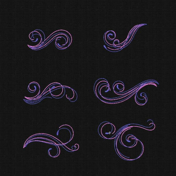 Embroidery Designs Swirls, Embroidery Design Border