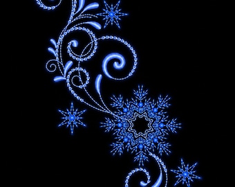 Snowflake Machine Embroidery Design | Frosty Swirl Stitch File | Instant Download | Hoop-Ready Pattern