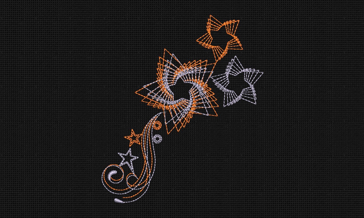 Embroidery Designs Stars Embroidery Design Swirls Etsy