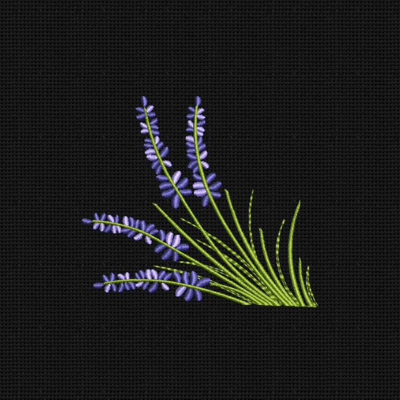 Lavender Embroidery Design Digital File | 4x4 Hoop | Botanical Floral ...