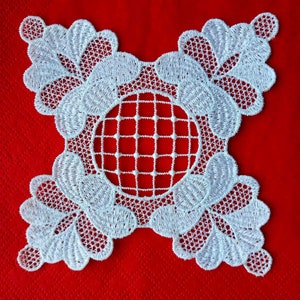 FSL Lace Doily Embroidery Design: Machine Embroidery Pattern (Digital Files)