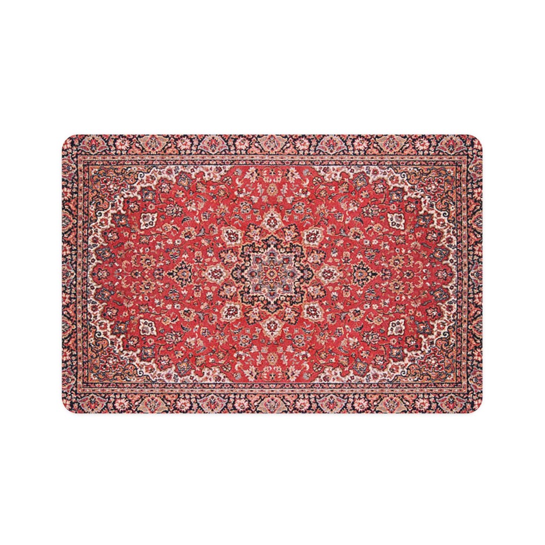 Pet Food Mat, Persian Rug Design, Cat Feeding Mat, Dog Placemat, Non ...