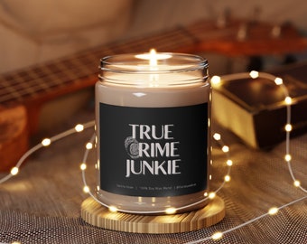 true crime candle, gift for true crime junkie, stocking stuffer for murderino, birthday gift for friend, galentines gift for her