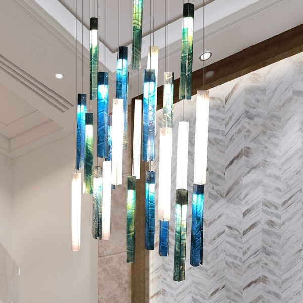 Sea Glass Chandelier Lighting - Etsy