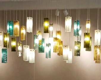 Modern Chandelier Lighting for Dining Room. Mid Century Modern Light. Ceiling Light for Home Decor