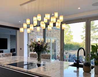 Kitchen Pendant Lighting, Kitchen Island Light. Minimalist Light Glass Lamp for Kitchen Chandelier. Customized Art Glass Lighting