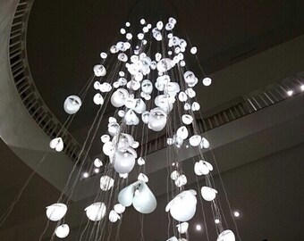 staircase chandelier contemporary