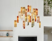Farmhouse chandelier lighting in choice of 36 colours