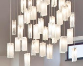 Dining room lighting, farmhouse chandelier in custom choice of colours