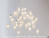 Modern chandelier for foyer lighting, stained glass custome lighting for staircase, dining table or kitchen island