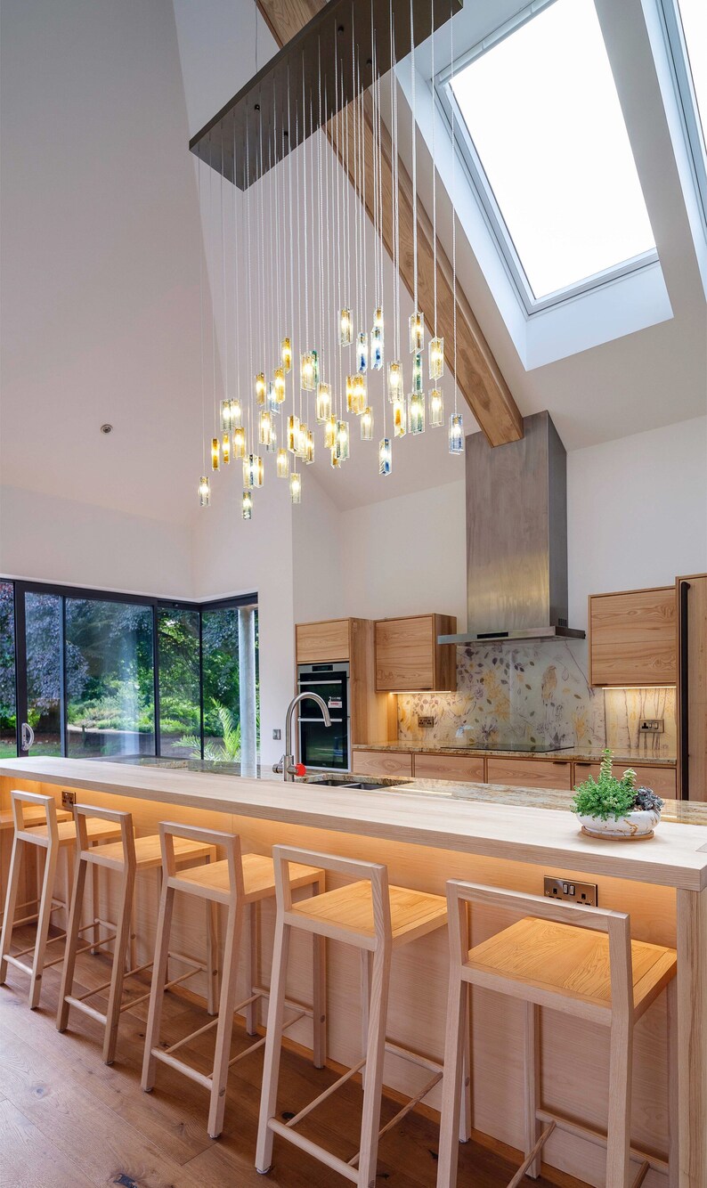 LED Pendant Lights Kitchen Island Glass Lighting Modern Farmhouse Foyer