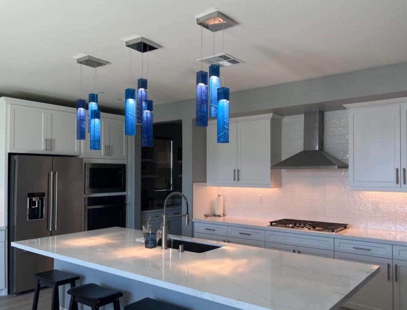 Lighting for Designers, Ambiance Kitchen Lighting, Kitchen Decor Lighting Ideas, Professional lighting, Custom Lighting, Kitchen Island Lamp image 4