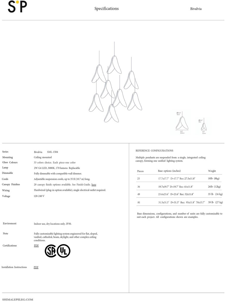 the instructions for a chandelier hanging from the ceiling