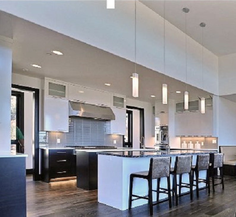 Kitchen Island Lighting. Blue Pendant Light for Kitchen Décor. Etsy