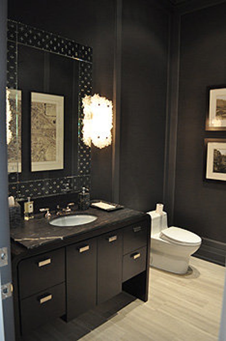 Master Bathroom Fused Glass Wall Art Modern Glass Art for Etsy