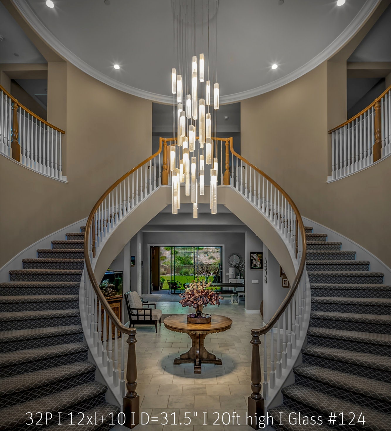 High foyer 2024 ceiling chandelier