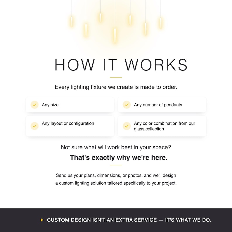 a website design for a lighting company