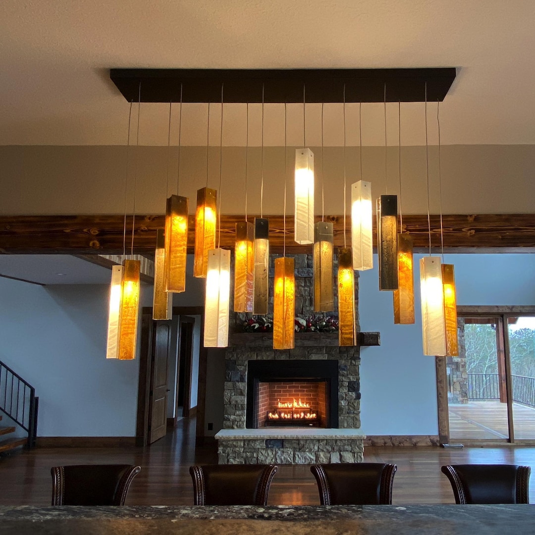 Farmhouse Chandelier I Earthy Room Decor I Pendant Chandelier I Rustic. Boho. Earthy. Decor I ...