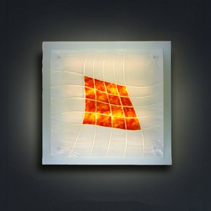 Custom Glass Flush Ceiling Lights, Unique Ceiling Light or Wall Light, perfect for Low Ceiling Space