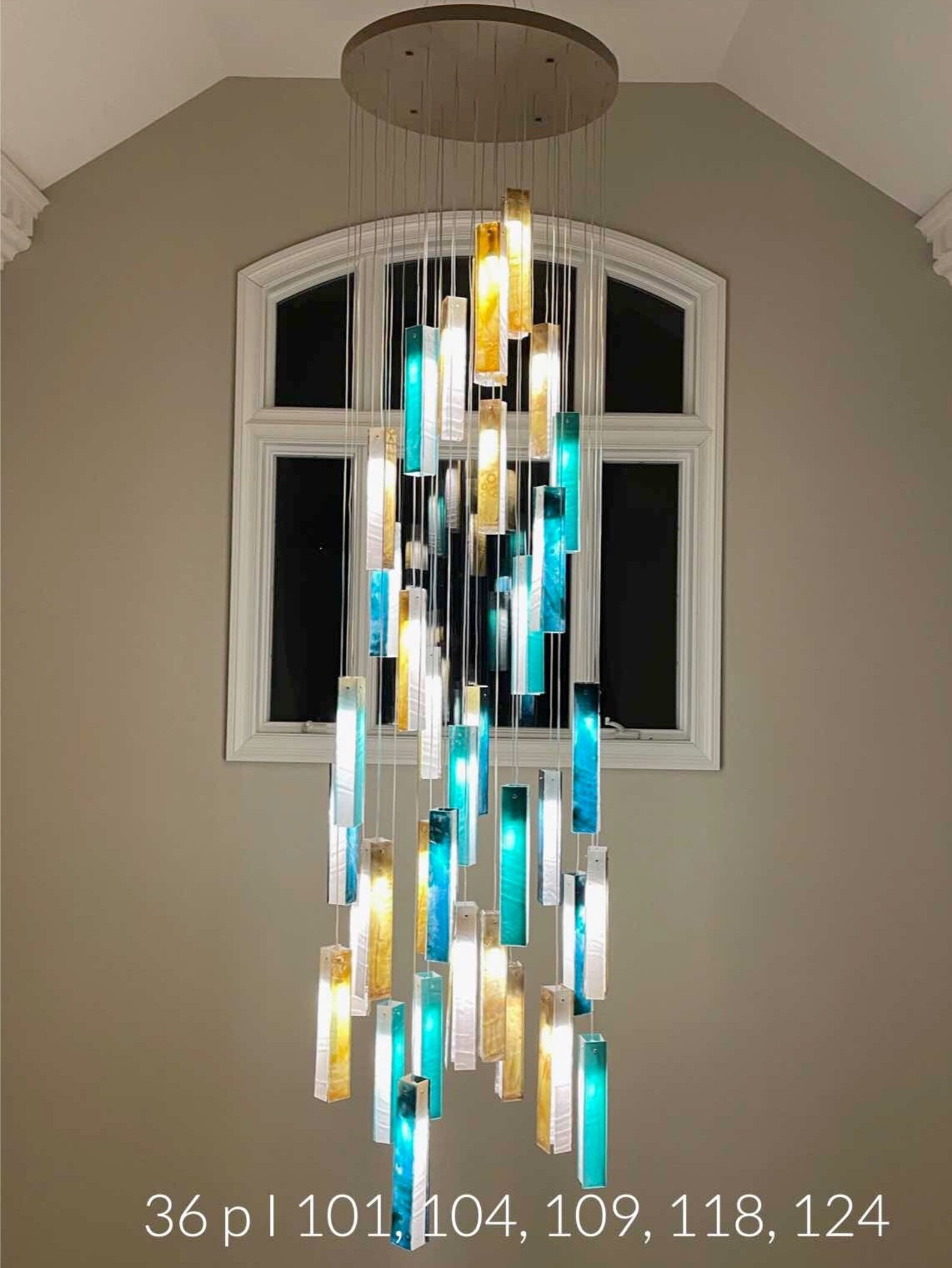 Beach Décor Glass Pendant Light. Sea Glass Art Lighting for - Etsy