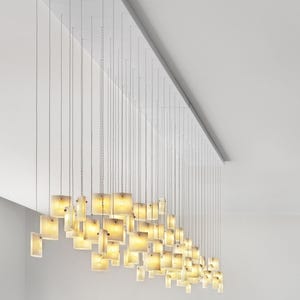 Modern Chandelier Dining Room Lighting, Modern Glass Pendant Light for Dine Lighting. This Art Glass Lighting is customized to your space image 2