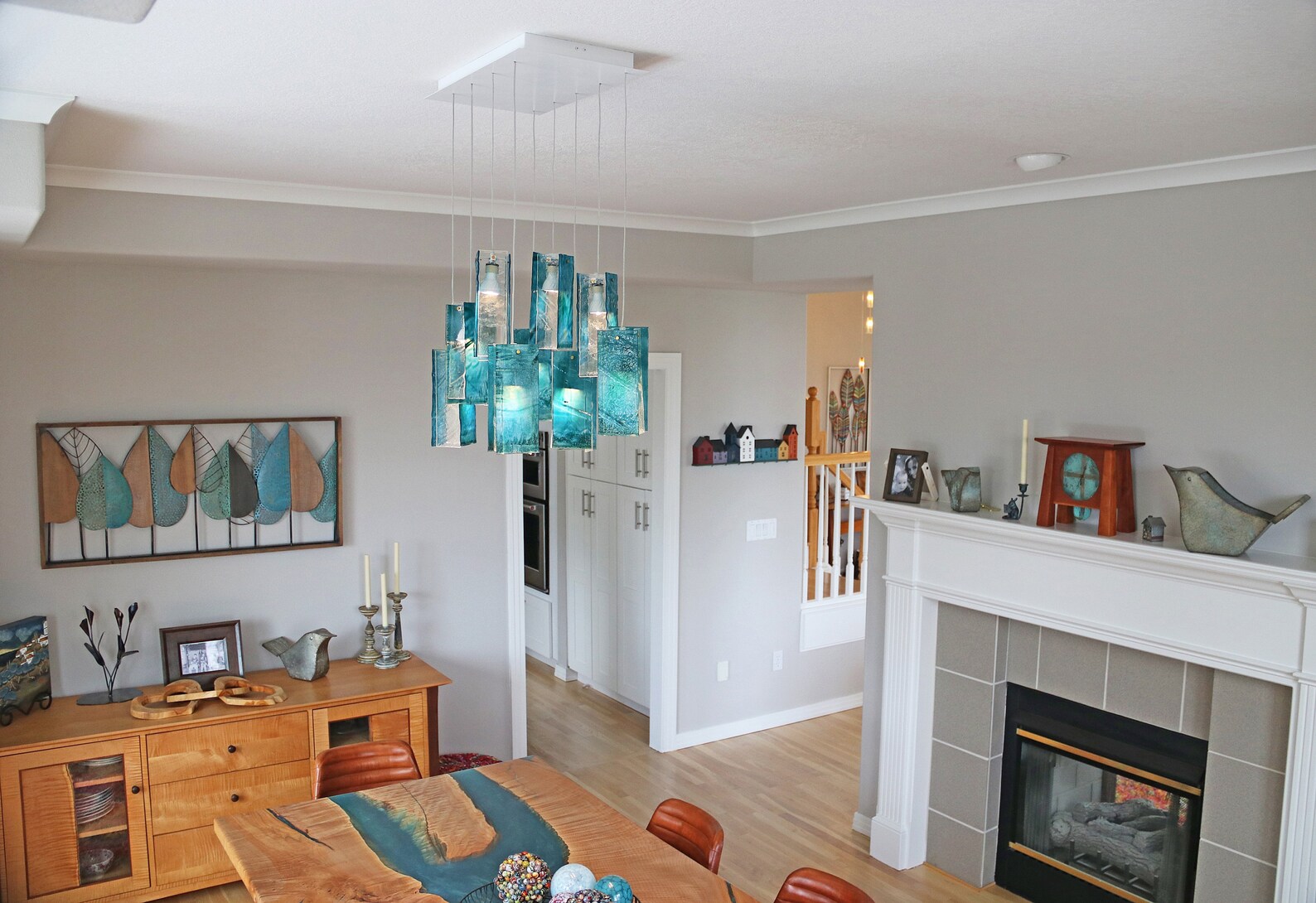 Sea Glass Art Lamp for Ocean Décor. Blown Glass Lamp Etsy