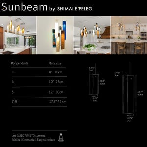 Kitchen Island Light, Modern Kitchen Lighting Hanging Lamp, Large Pendant Light for Kitchen Island Decor in Modern Farmhouse Style image 7