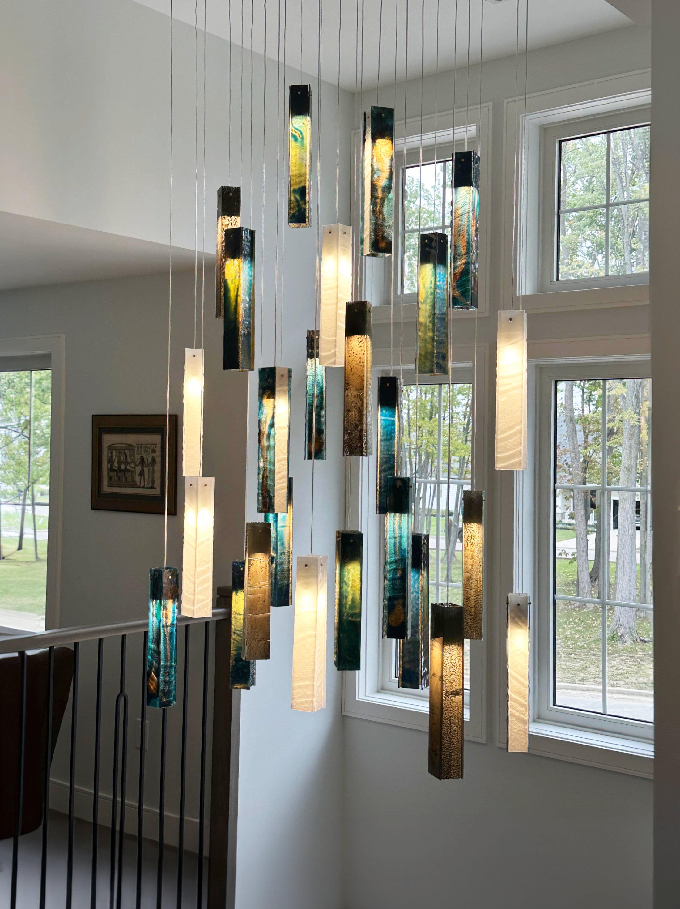 Modern Hanging Light for Breathtaking Foyer Décor or Staircase