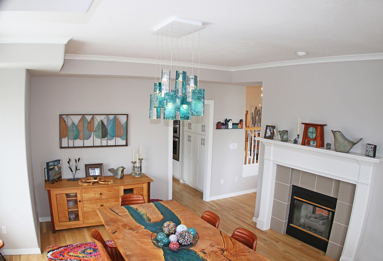 Sea Glass Art Lamp for Ocean Décor. Blown Glass Lamp Etsy