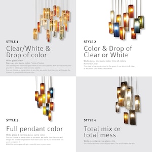 Gleams Stained Glass Lamp I Unique Home Decor I Colorful Lamp I Led Chandelier I Multi Pendant Light image 7