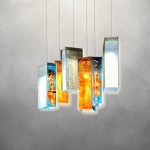 Unique Colorful Decor; Custom Chandelier for Dining Table Lights. Color Pendant Lights. 33 Stained Glass Colors Selection