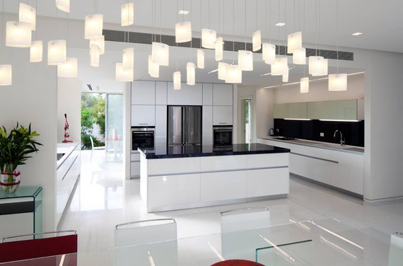 Modern Lighting Fixture Hanging Lamp. Dine Room Light Unique